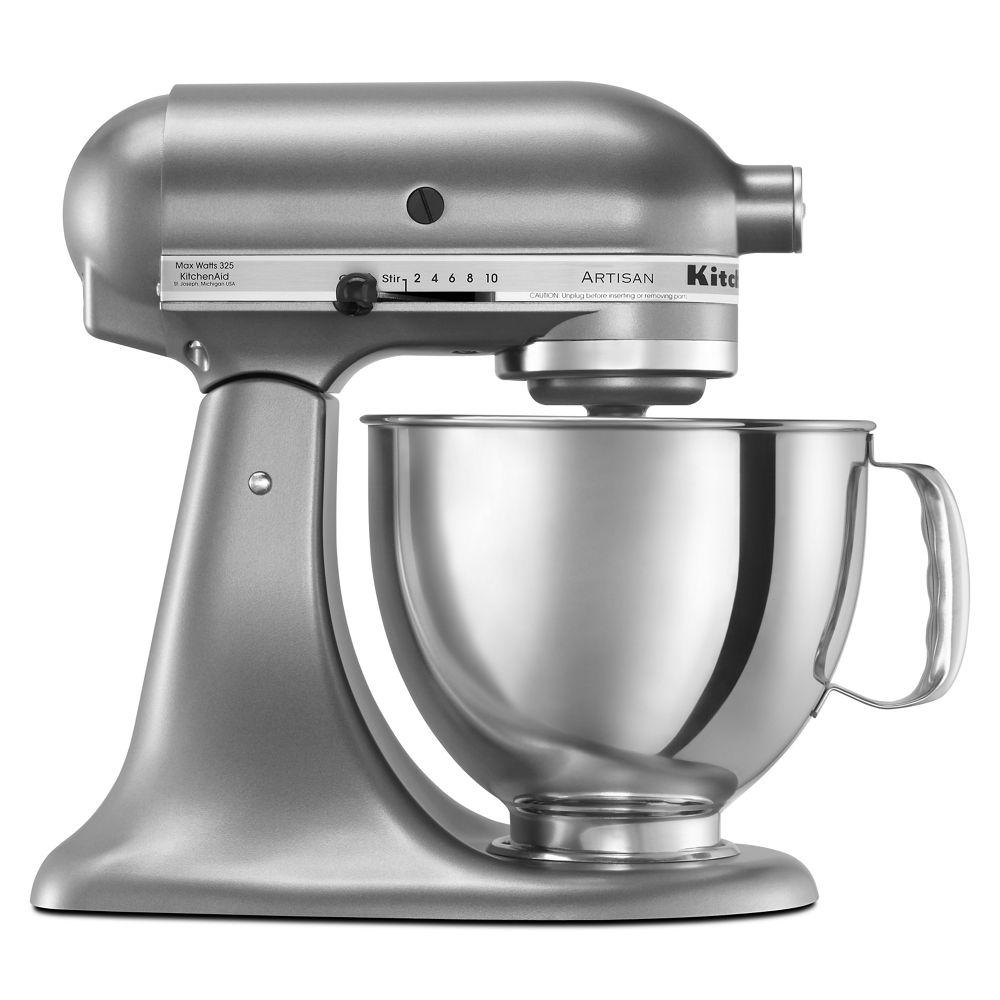 Value Bundle Artisan® Series 5 Quart Tilt-Head Stand Mixer with additional 3 Quart bowl - Contour Silver