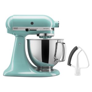 Value Bundle Artisan® Series 5 Quart Tilt-Head Stand Mixer with Flex Edge Beater - Aqua Sky