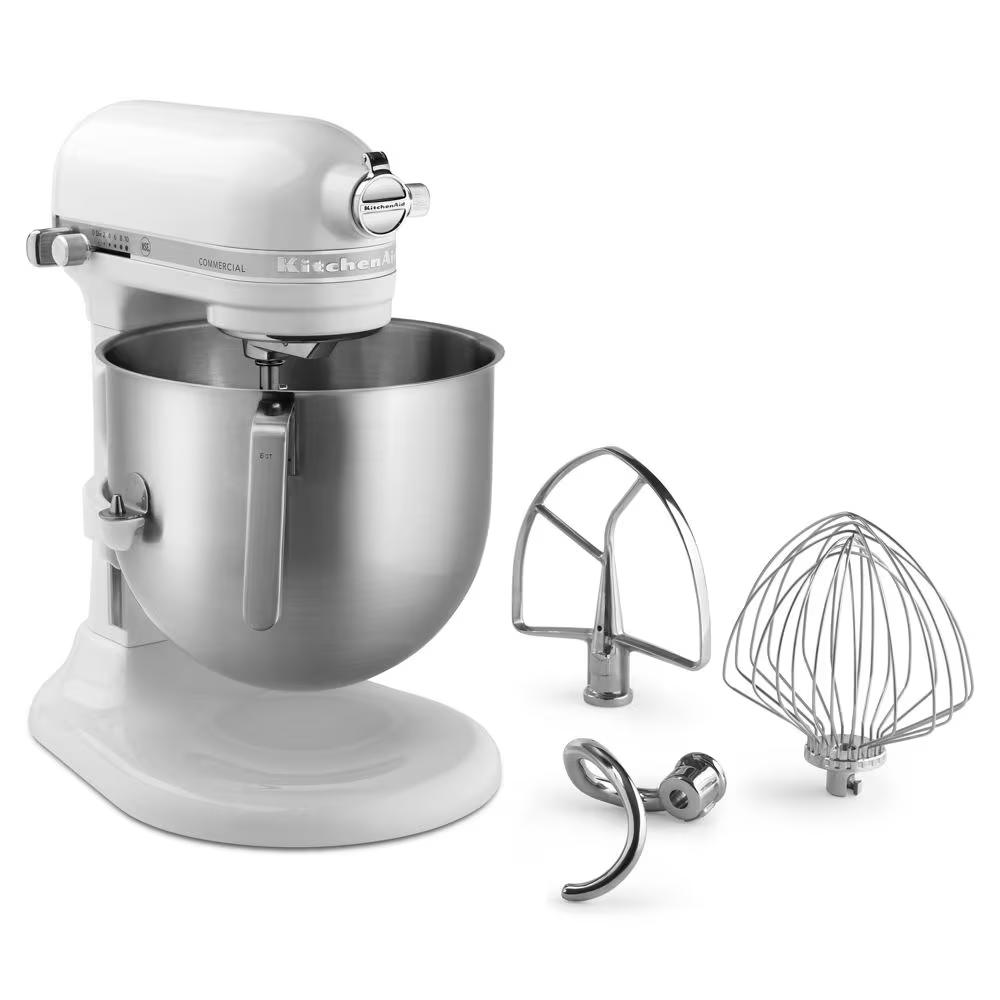 NSF Certified® Commercial Series 8 Quart Bowl Lift Stand Mixer - White - Image 2