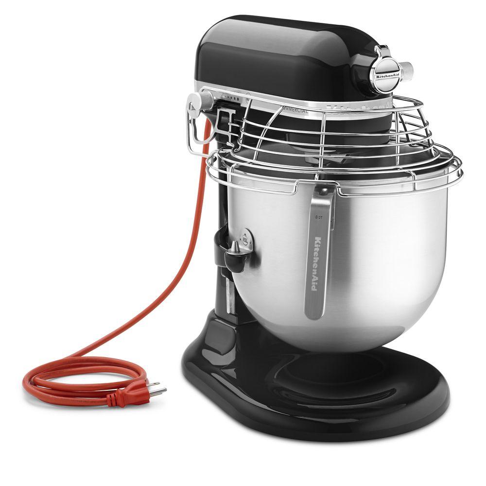 NSF Certified® Commercial Series 8 Quart Bowl-Lift Stand Mixer with Stainless Steel Bowl Guard - Onyx Black