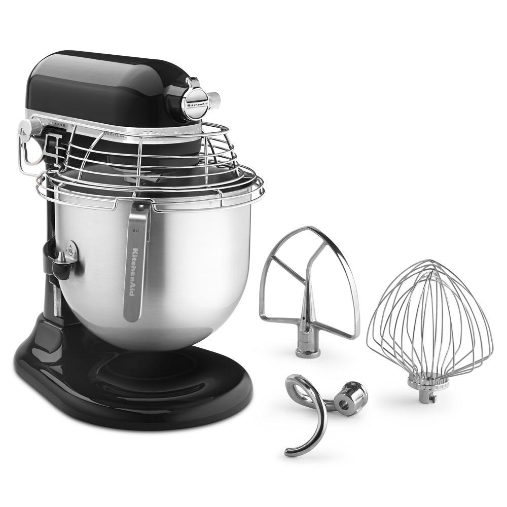 NSF Certified® Commercial Series 8 Quart Bowl-Lift Stand Mixer with Stainless Steel Bowl Guard - Onyx Black - Image 2