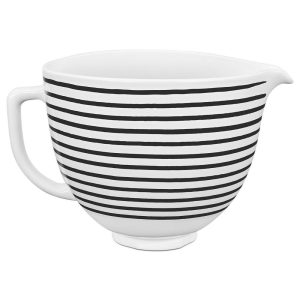 5 Quart Horizontal Stripes Patterned Ceramic Bowl