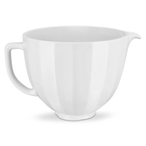 5 Quart White Shell Ceramic Bowl