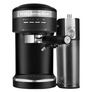 Semi-Automatic Espresso Machine with Free Automatic Milk Frother Attachment - Black Matte