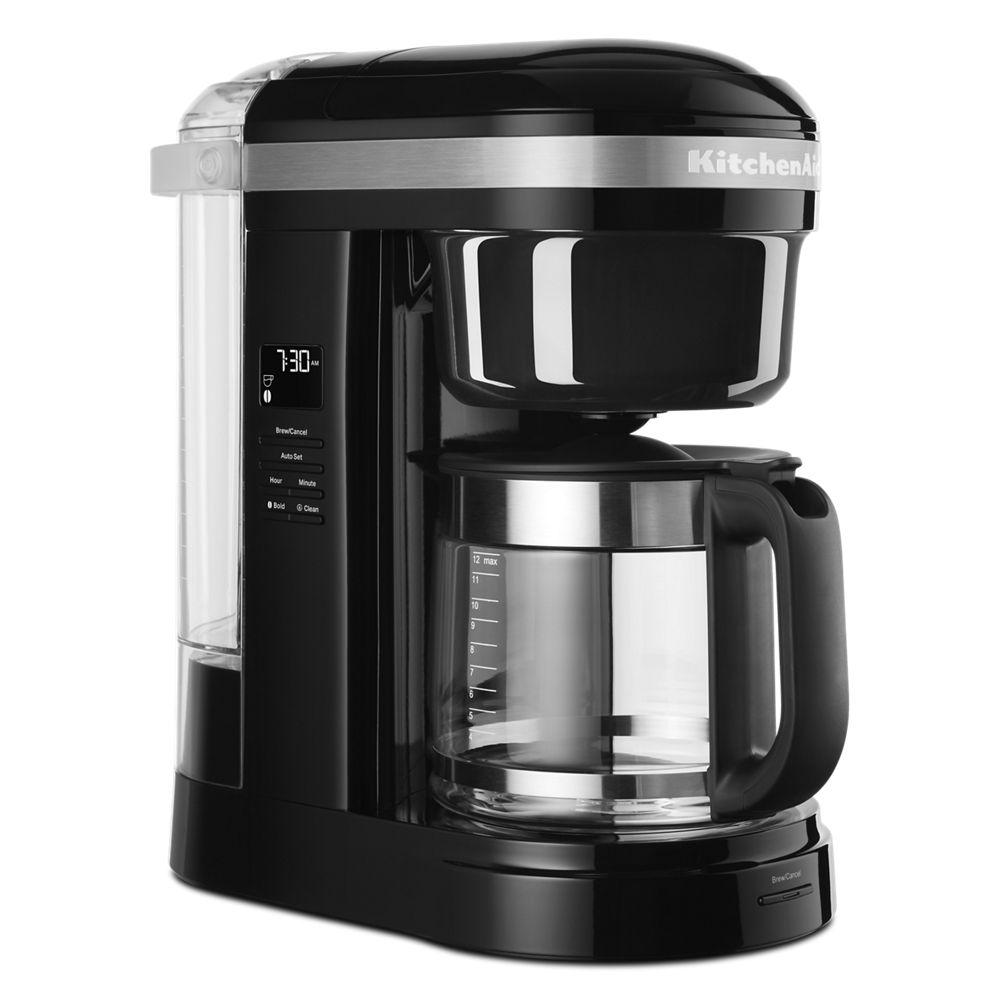 12 Cup Drip Coffee Maker with Spiral Showerhead - Onyx Black