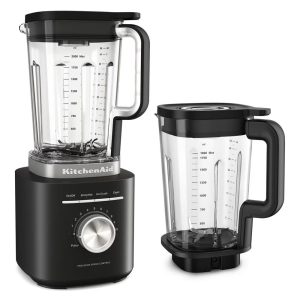 KitchenAid® Pure Power Blender with a 68oz plastic jar and a 62oz glass jar - Black Matte