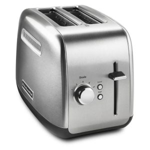 2-Slice Toaster with manual lift lever - Brushed Stainless Steel