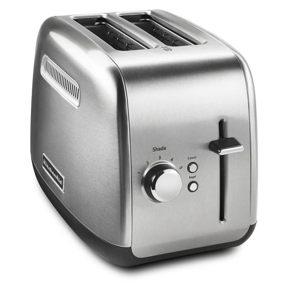 2-Slice Toaster with manual lift lever - Brushed Stainless Steel