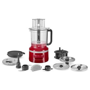 13-Cup Food Processor with French Fry Disc and Dicing Kit - Empire Red