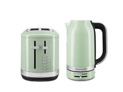 Breakfast Set: Toaster 2 slice + Electric Kettle - Pistachio