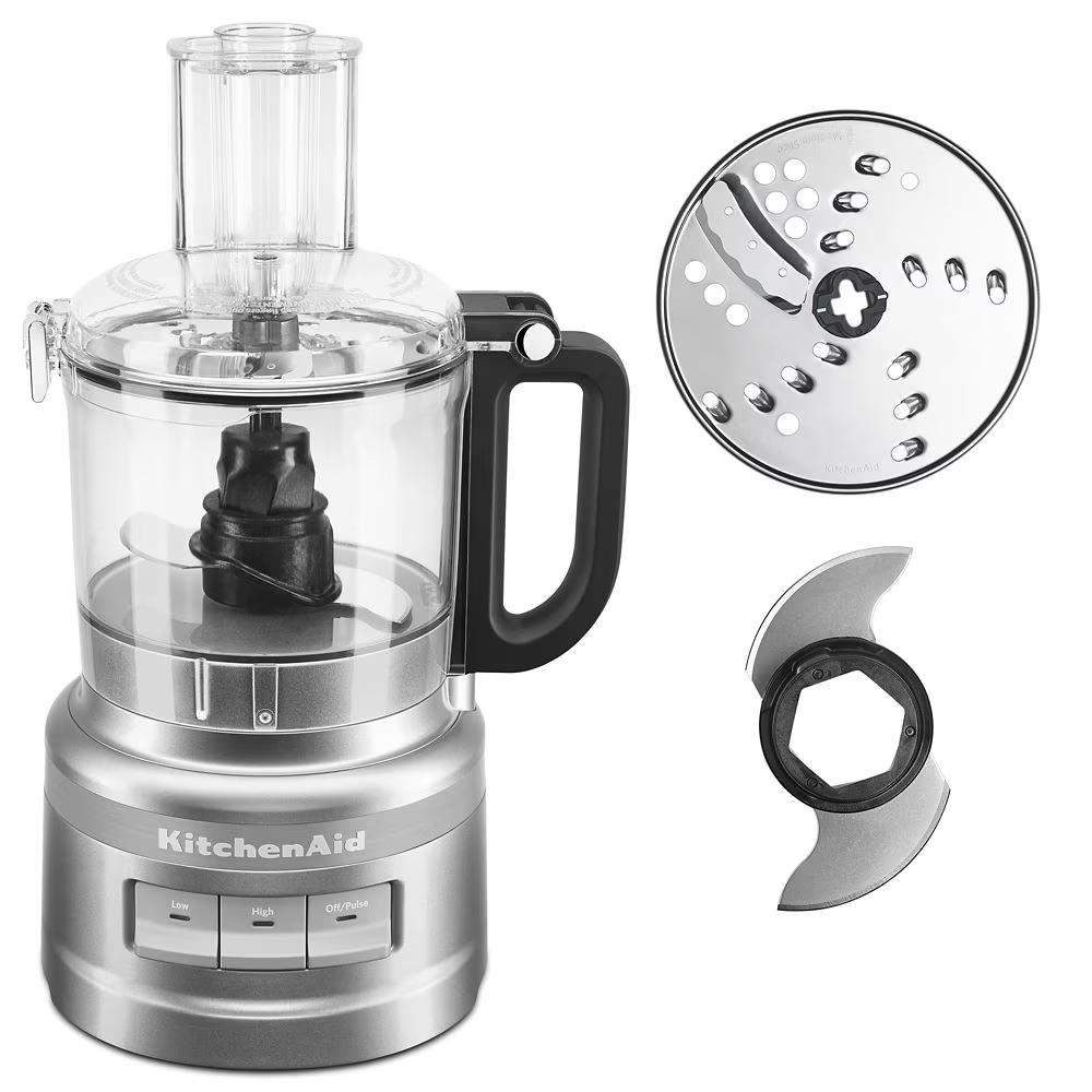 Refurbished 7-Cup Food Processor Bundle - Contour Silver